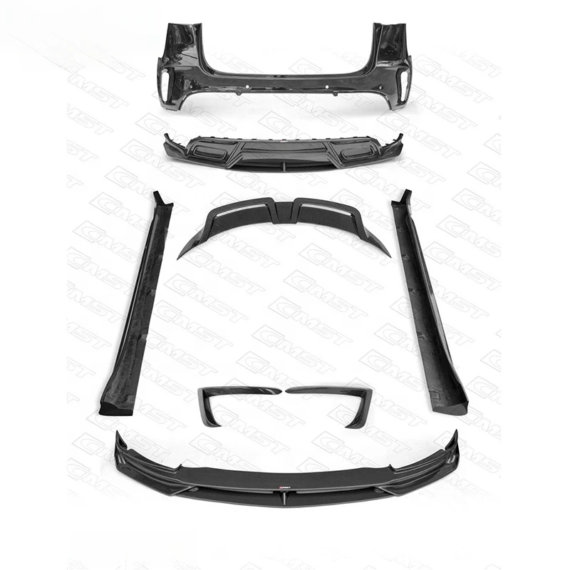 High Quality Carbon Fiber Front Rear Lip Side Skirt Rear Spoiler Mod Parts Fit Model Y SUV