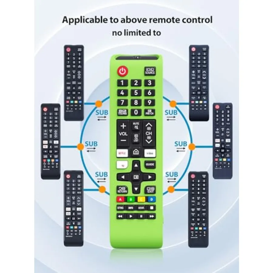 [Pack of 3] Protective Cover for Samsung TV Remote, Silicone Protective Case Compatible with Samsung Smart TV Remote BN59-01301 - view 2