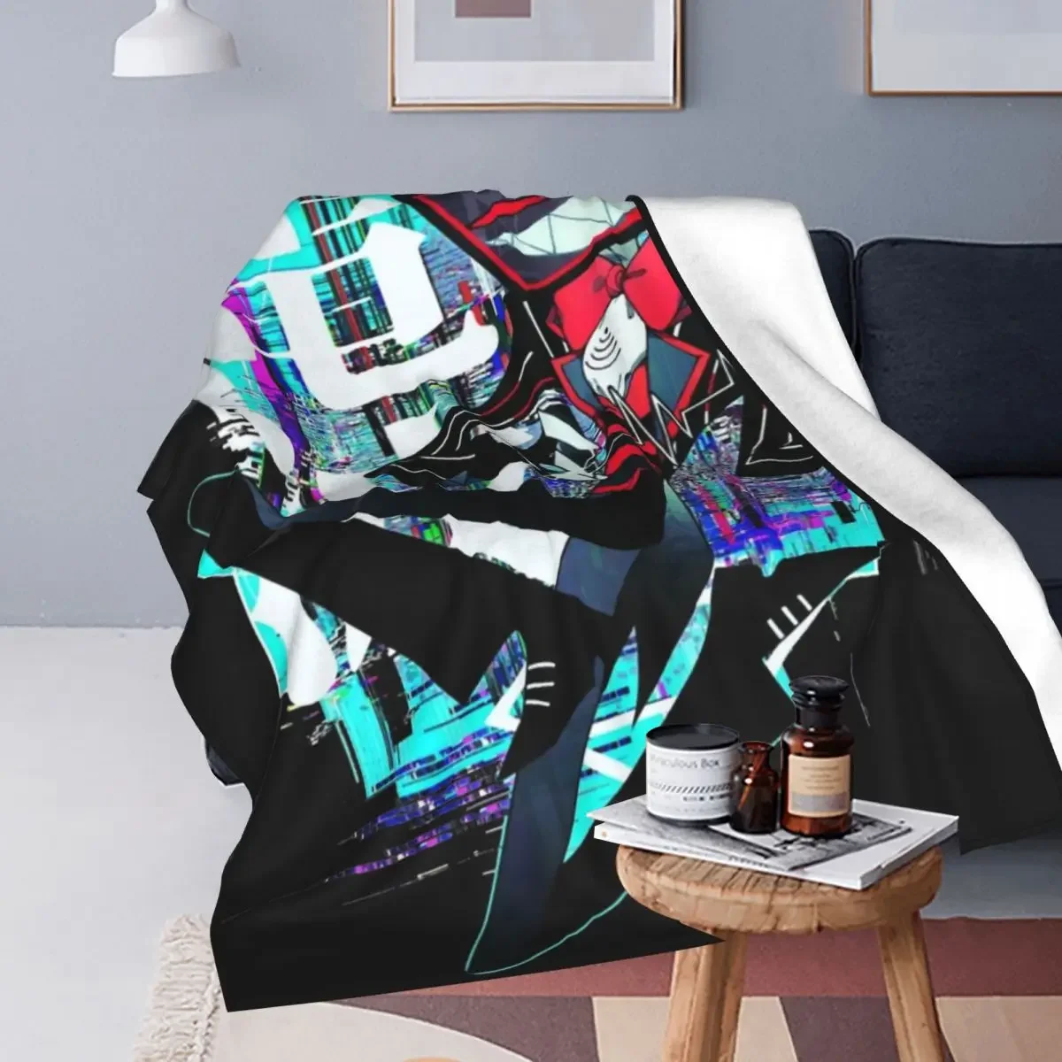 Vox Hazbin-بطانيات محبوكة ناعمة للغاية ، بطانيات رمي للسيارة ، أريكة ، أريكة ، سرير ، بساط ، فنادق ، فلانيل