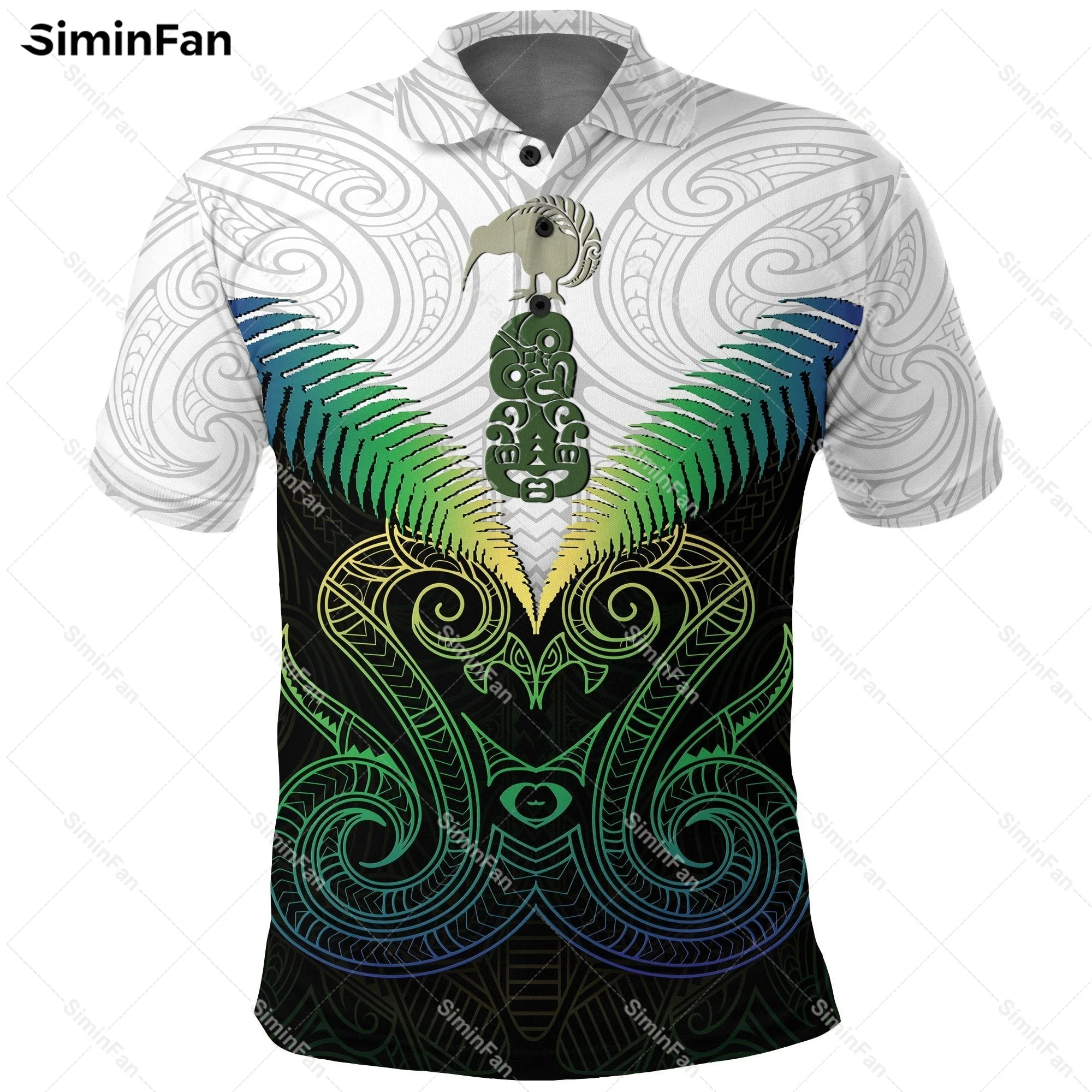 New Zealand Silver Fern Rugby Maori 3D Printed Mens Polo Shirts Male Lapel Tee Unisex Summer Tennis Tshirt Female Casual Tops