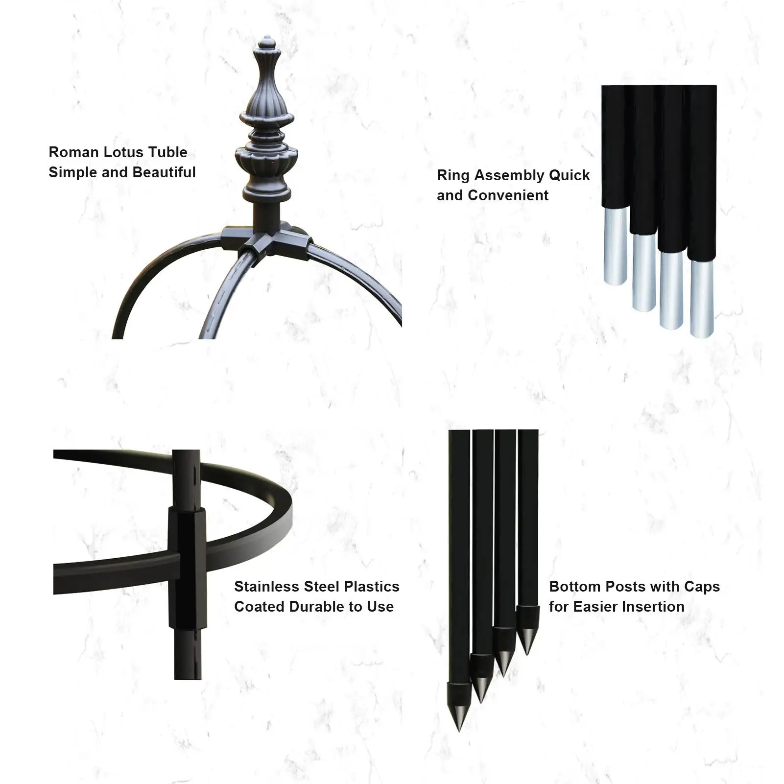 Obelisk Trellis Metal Indoor Vine Supports Plant Tower Patio Lawn Porch Balcony Trellis For Clematis Jasmine Sweet Peas Outdoor