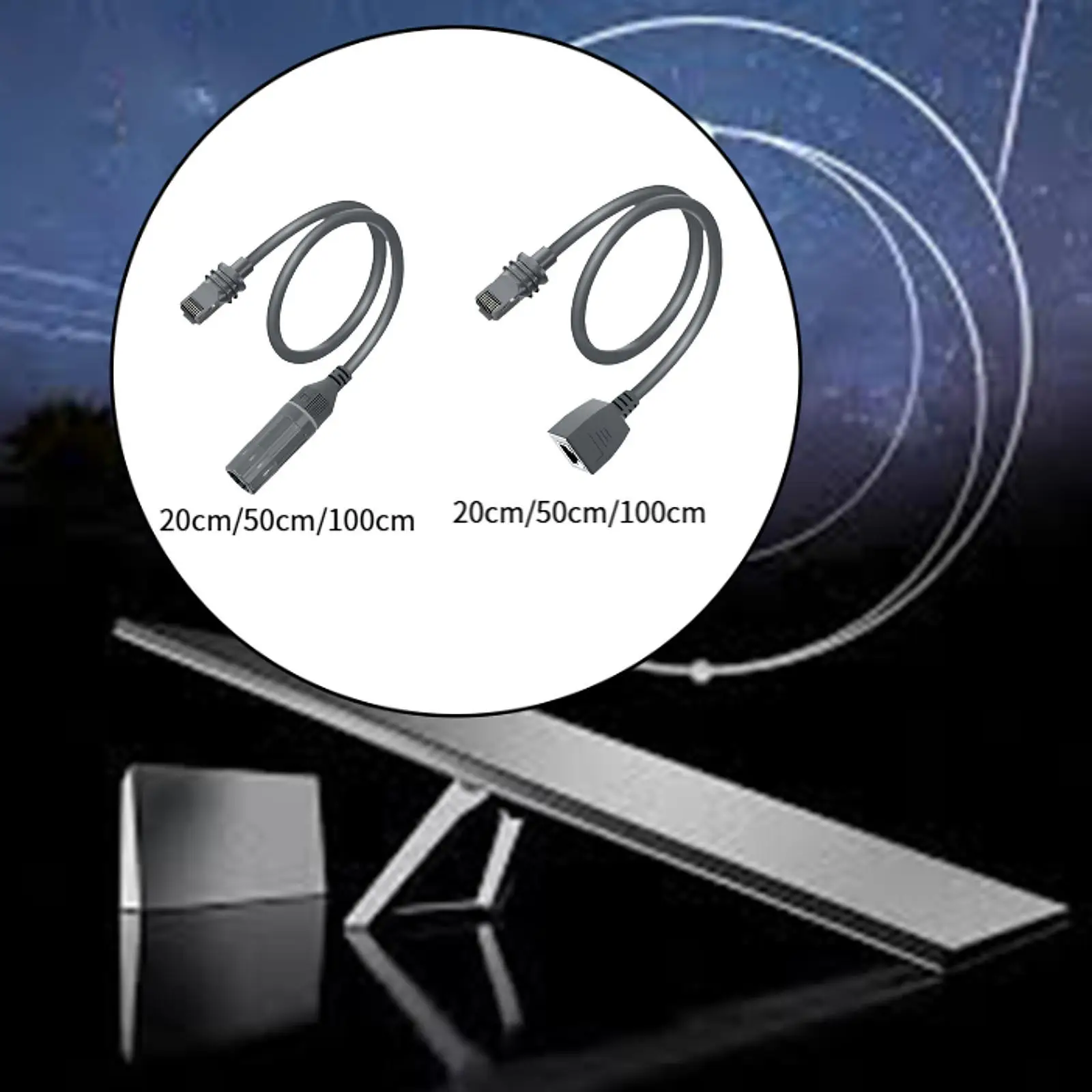 Extensión de Cable satelital Rectangular, adaptador extensor Ethernet de doble blindaje macho a hembra de 1200Mbps para exteriores a RJ45