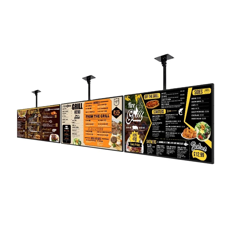 32 43 50 55 Inch Menu Display Screen Lcd Wall Mount Restaurant Coffee Fast Food Indoor Menu Board Digital