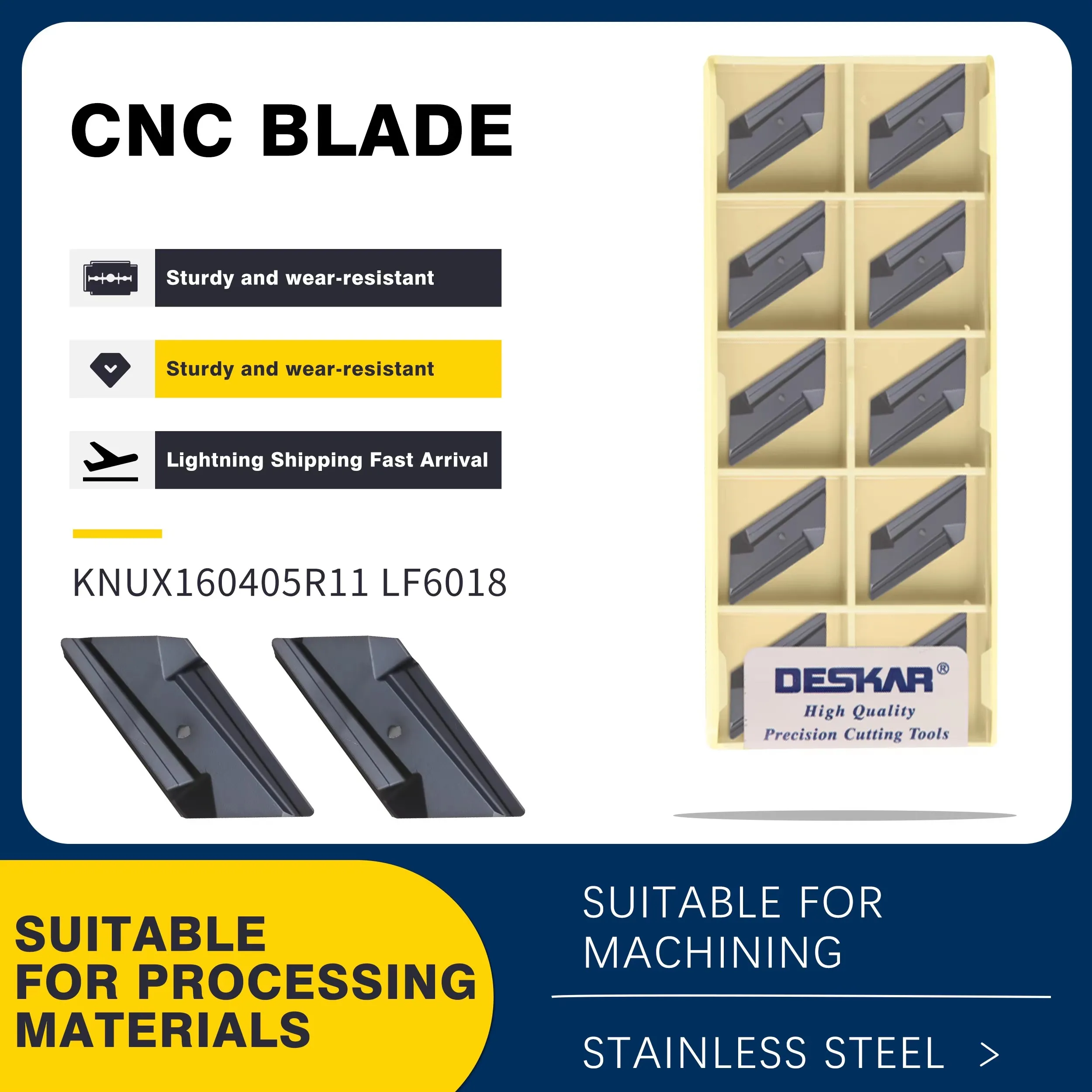 knux-series-deskar-numerical-control-lathe-milling-inserts-knux160405r11-lf6018-for-stainless-steel-processing-turning-inserts