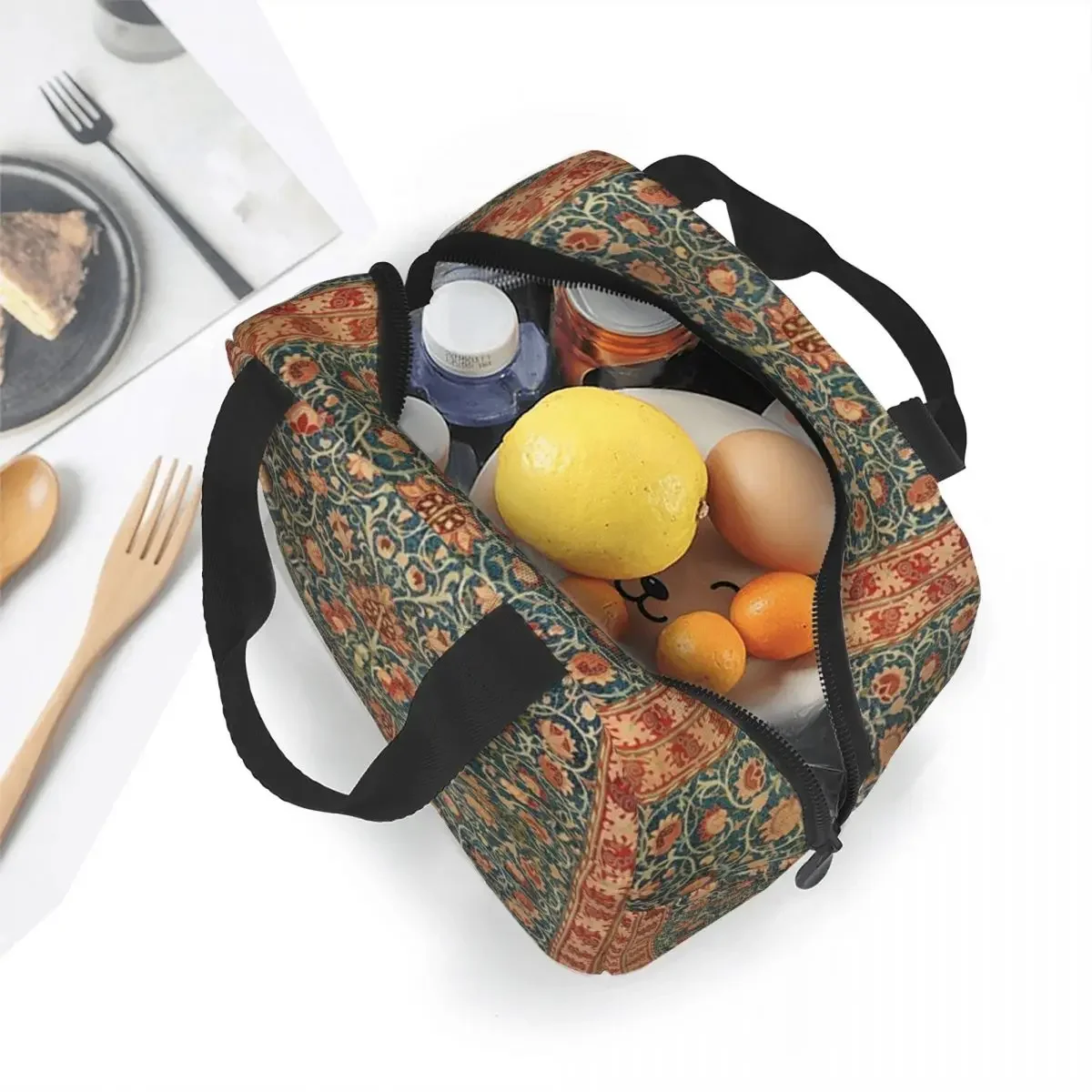 Holland Park William Morris Insulated Lunch Bags Floral Pattern Bohemian Flower Lunch Container Thermal Bag Lunch Box Tote