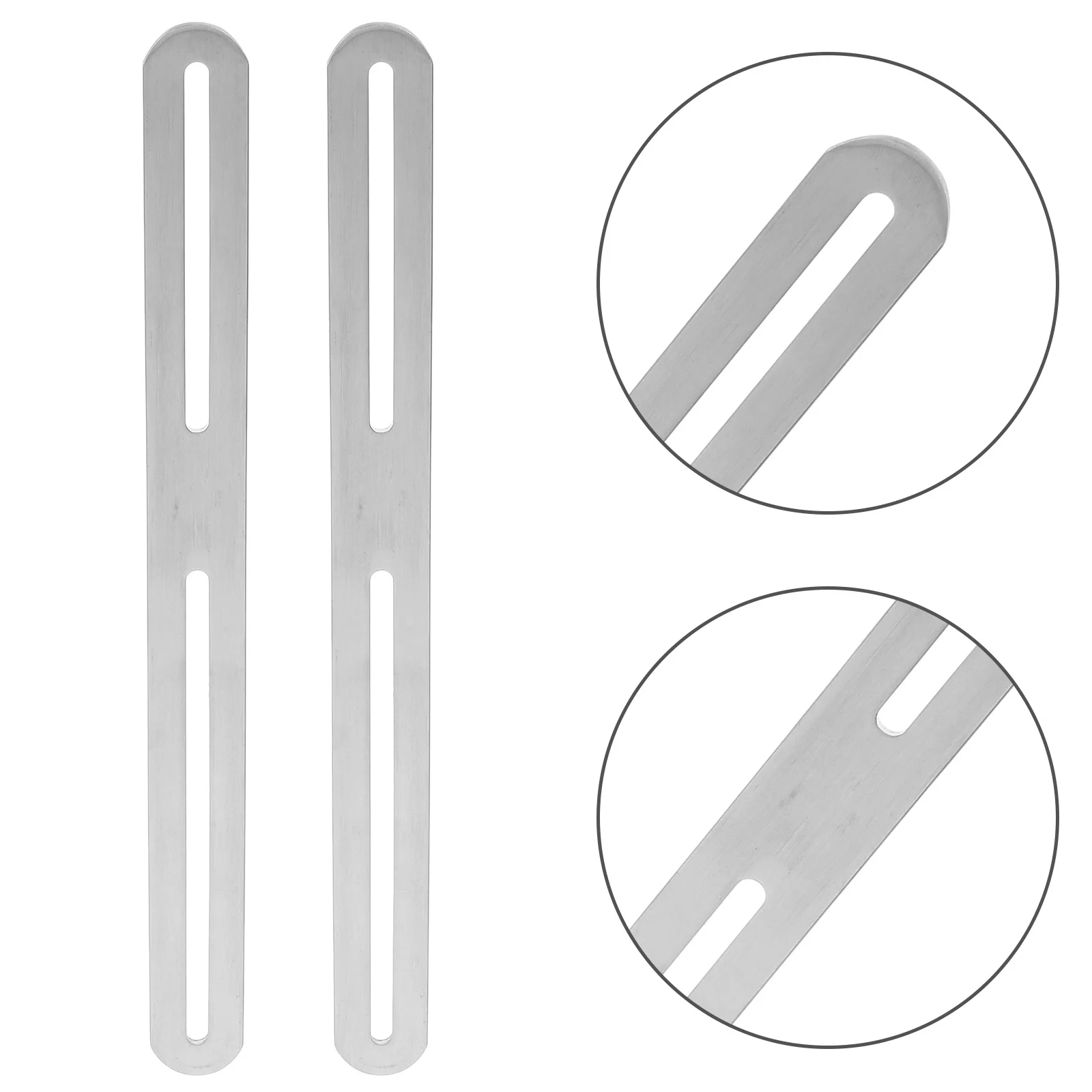 

2Pcs Stainless Steel Corner Code Thickened Adjustable Double-Head Repair Bracket Furniture Shelf Bed Table Metal Fixing Plate