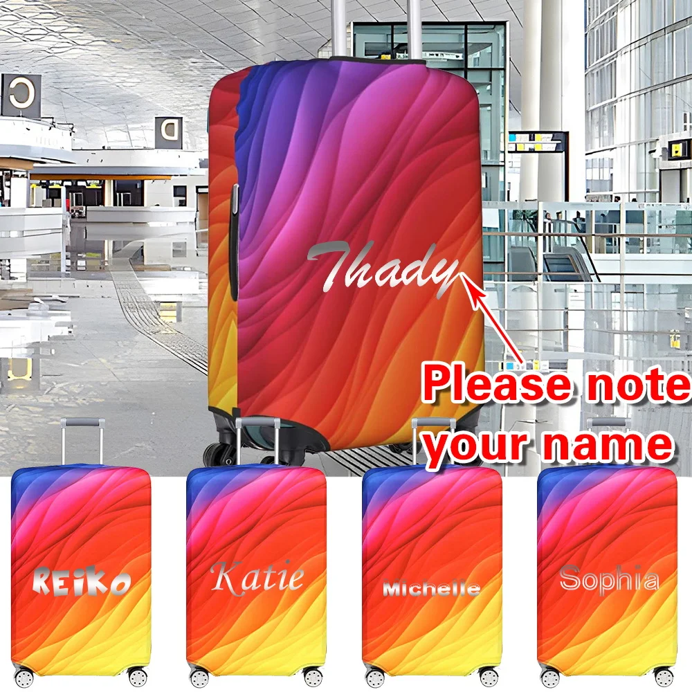 Personalized Customized Name Travel Luggage Cover Dust Trolley Box Protector Covers 18-32inch Suitcase Case Cover Reusable