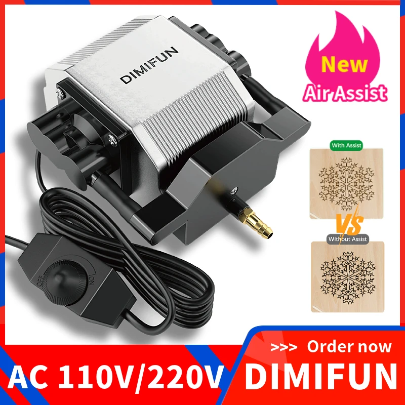 

28W High-Power Air Compressor for Laser Engraver Machine – 60L/Min Strong Airflow for Wood, Acrylic, Leather Cutting