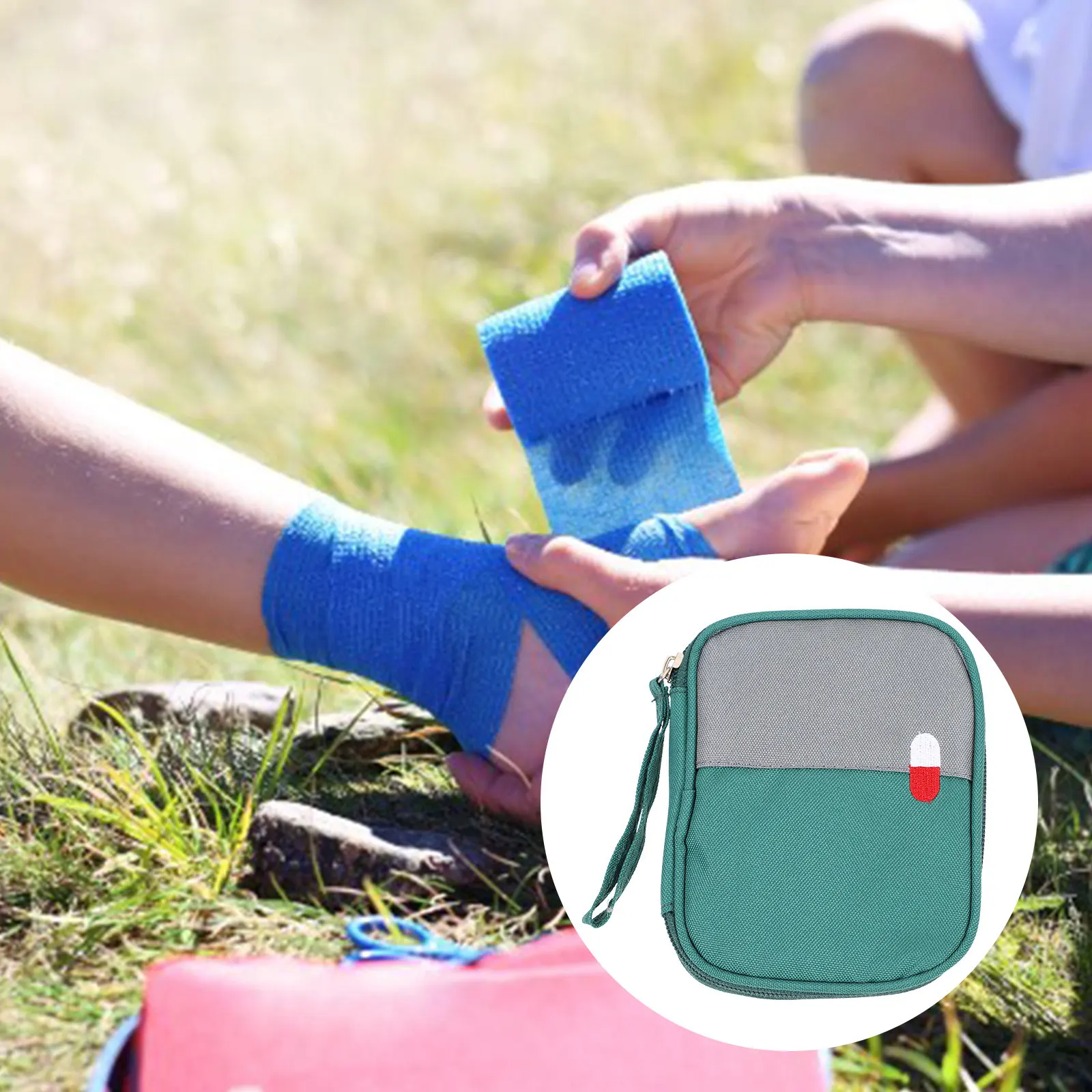 

Мини-портативная аптечка для хранения лекарств, сумка для путешествий, кемпинга, походов, туризма, экстренных ситуаций, домашнего использования, из оксфордской ткани