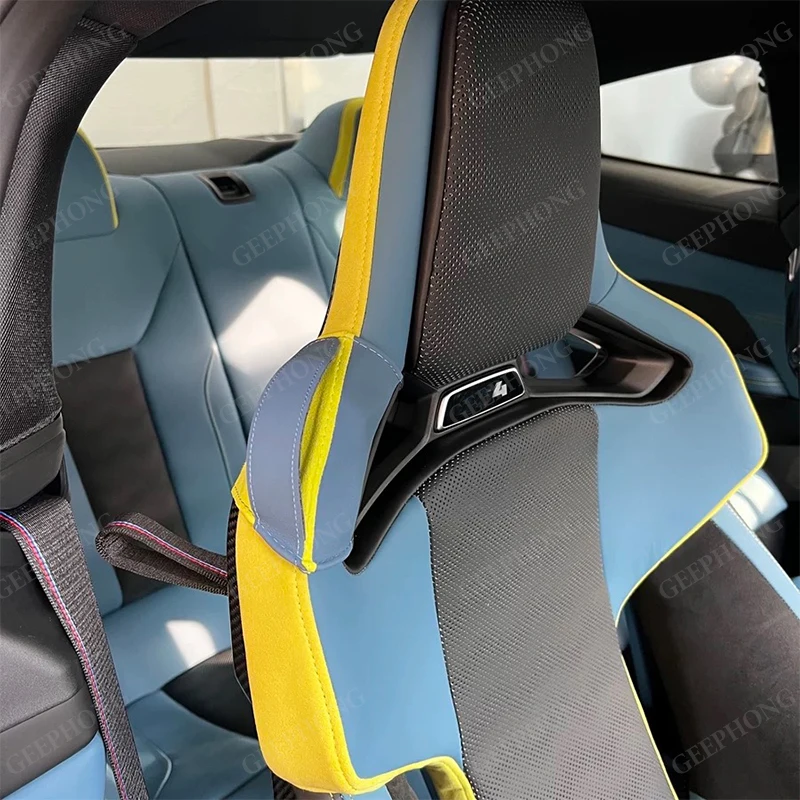 For BMW M2 M3 M4 M5 M8 G80 G81 G82 G83 G87  Car Accessories Interior Carbon Bucket Seat Bolster Genuine Leather Protector