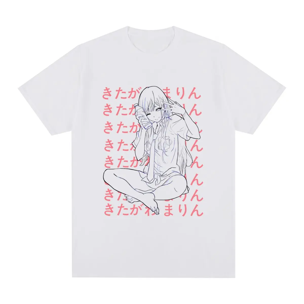 MARIN KITAGAWA Kawaii Vintage T-shirt  Japanese Anime Streetwear Cotton Men T Shirt New Tee Tshirt Womens Tops