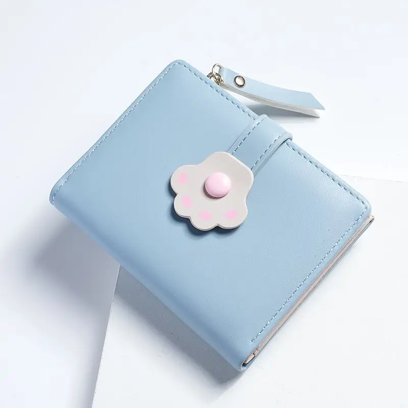 

Женский кошелек с милой кошачьей лапой и пряжкой, компактный короткий кошелек, нишевый кошелек для монет, держатель для карт, женский мини-кошелек, кошелек для монет с героями мультфильмов