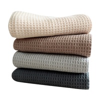 4pcs Waffle Dish Towels, Household Kitchen Plain Rags, Thickened Cleaning Cloth, Kitchen Absorbent Square Towel, Mixed Color