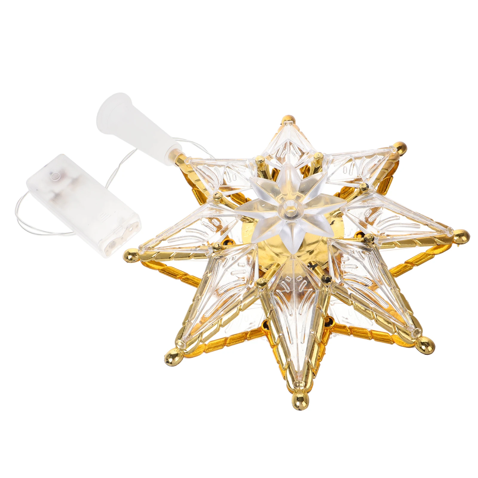 

Christmas Tree Rustic Topper Star Lightweight Simple Ornaments Holiday with Led Decoration