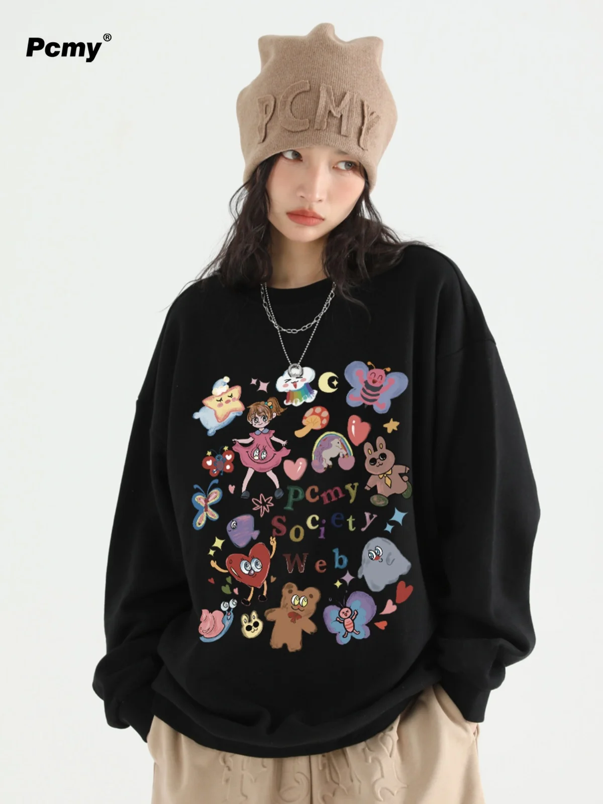 Animal Party Trend Long sleeve 2024 Autumn and Winter New Men and Women Couples Wear Crew Neck High-quality Sweatshirts