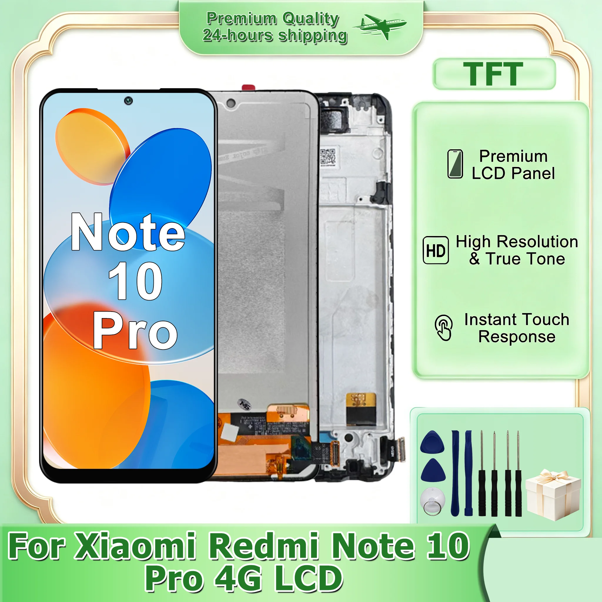 TFT Screen For Xiaomi Redmi Note 10 Pro 4G Display Touch Screen For Redmi Note 10 Pro 4G LCD Digitizer Assembly Replacement Part