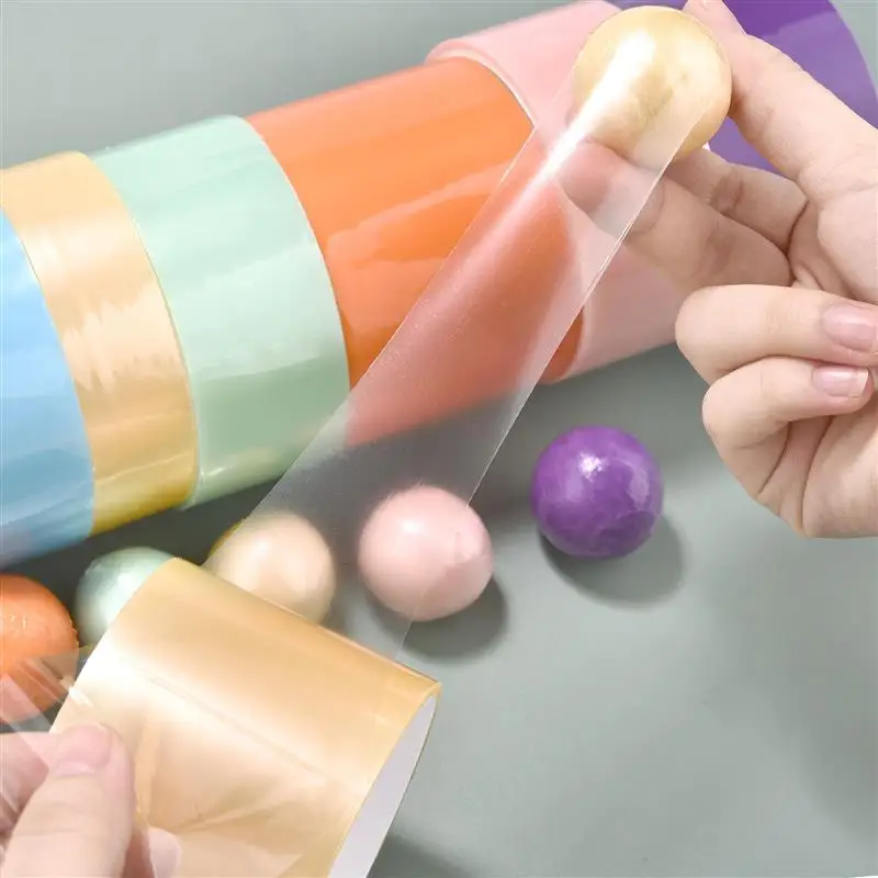 6 Colors Random Shipment Sticky Ball Tapes Colored Decompression Adhesive Rolling DIY Funny Toys Color Balls Making Toy Glue