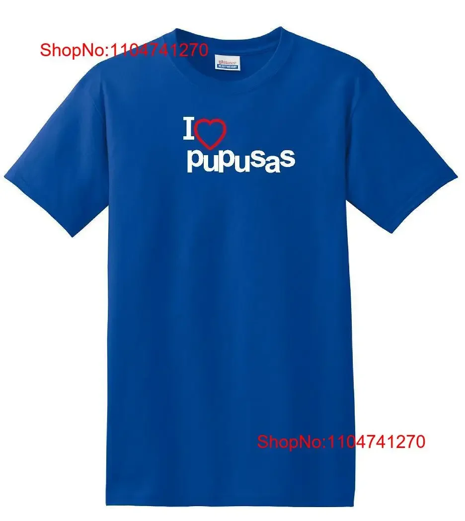 Camiseta I Love Pupusas Guanaco El Pulgarcito de America Salvador vintage lavado homme transpirable suave Casual