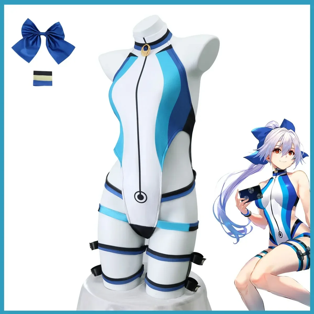 Anime Game Lot/Grote Bestelling Tomoe Gozen Cosplay Kostuum Sabel Jumpsuits Badpak Zomer Bikini Vrouw Sexy Mooie Zand Party Pak