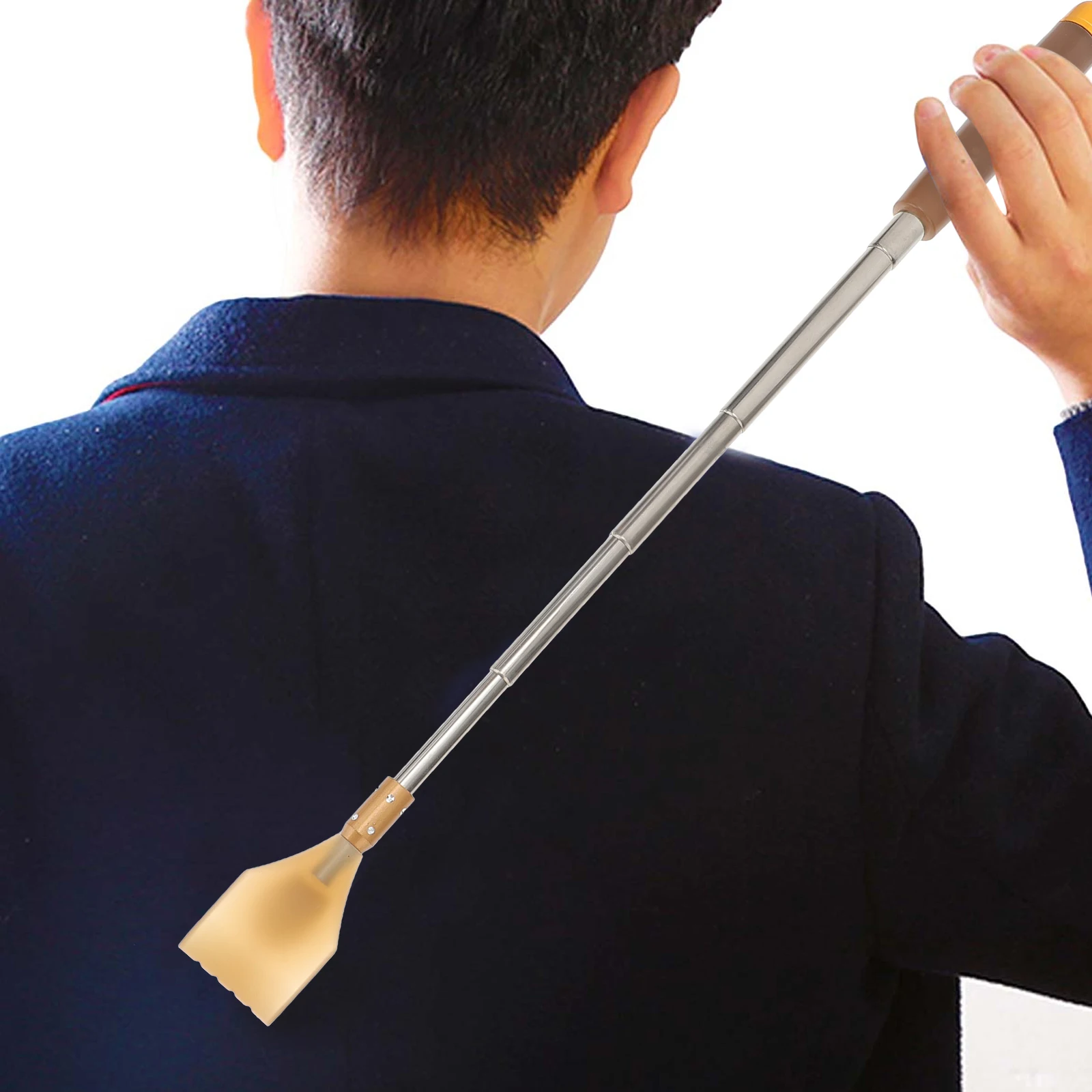 

2Pcs Back Scratcher Tool Heavy Duty Long Handle Scratch Relief Device for Elderly Adults Home Use Anti Itch Massager