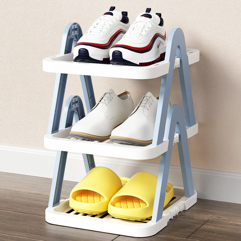 Shoe Organizer Portable Stand Waterproof Corner Display Rack Shoe Shelf For Entryway Apartment Dormitory Bedroom Living Room