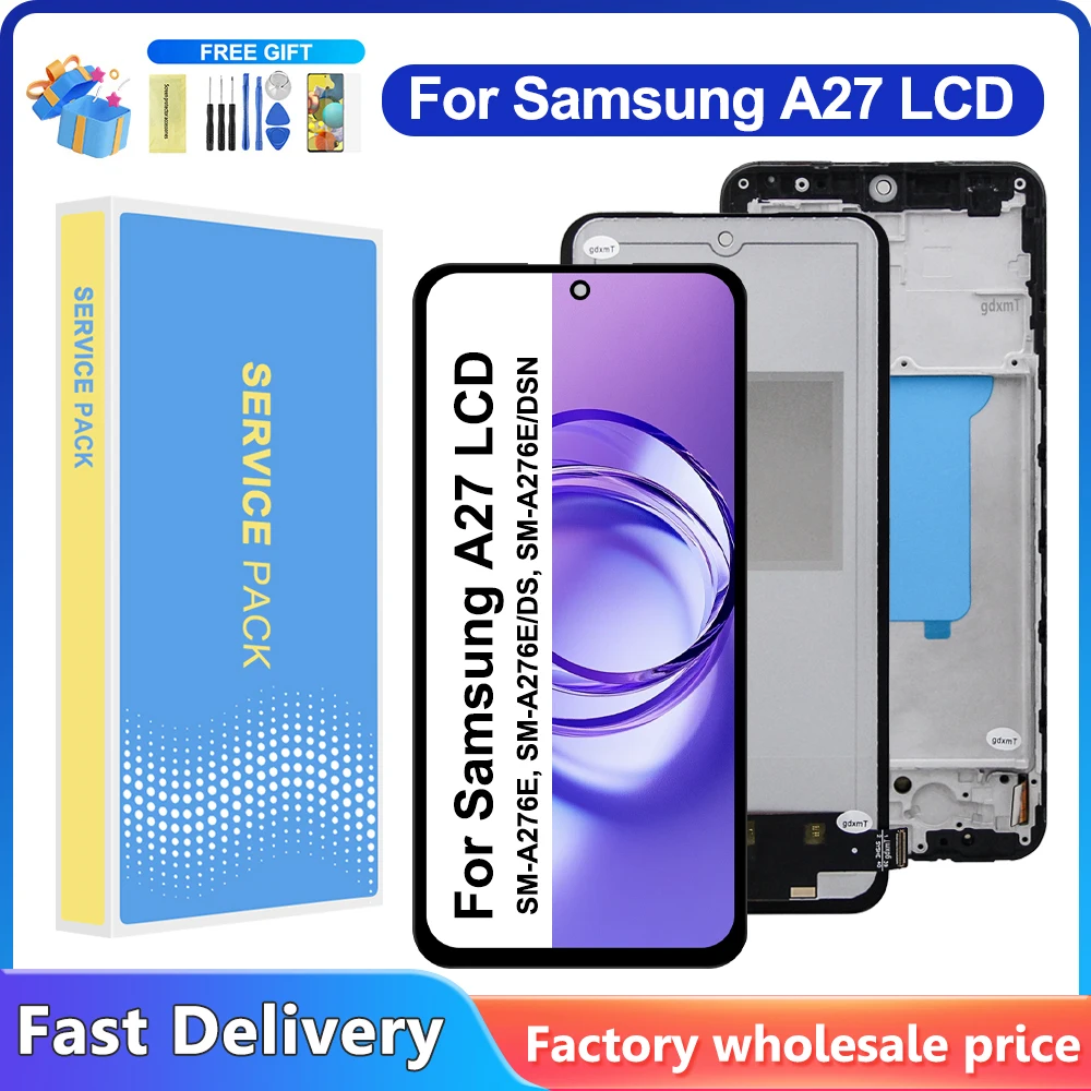 For Samsung A27 5G TFT Display LCD Touch Screen Digitizer Assembly Compatible with A276E A276E/DS A276E/DSN A276B A276B/DS A276U