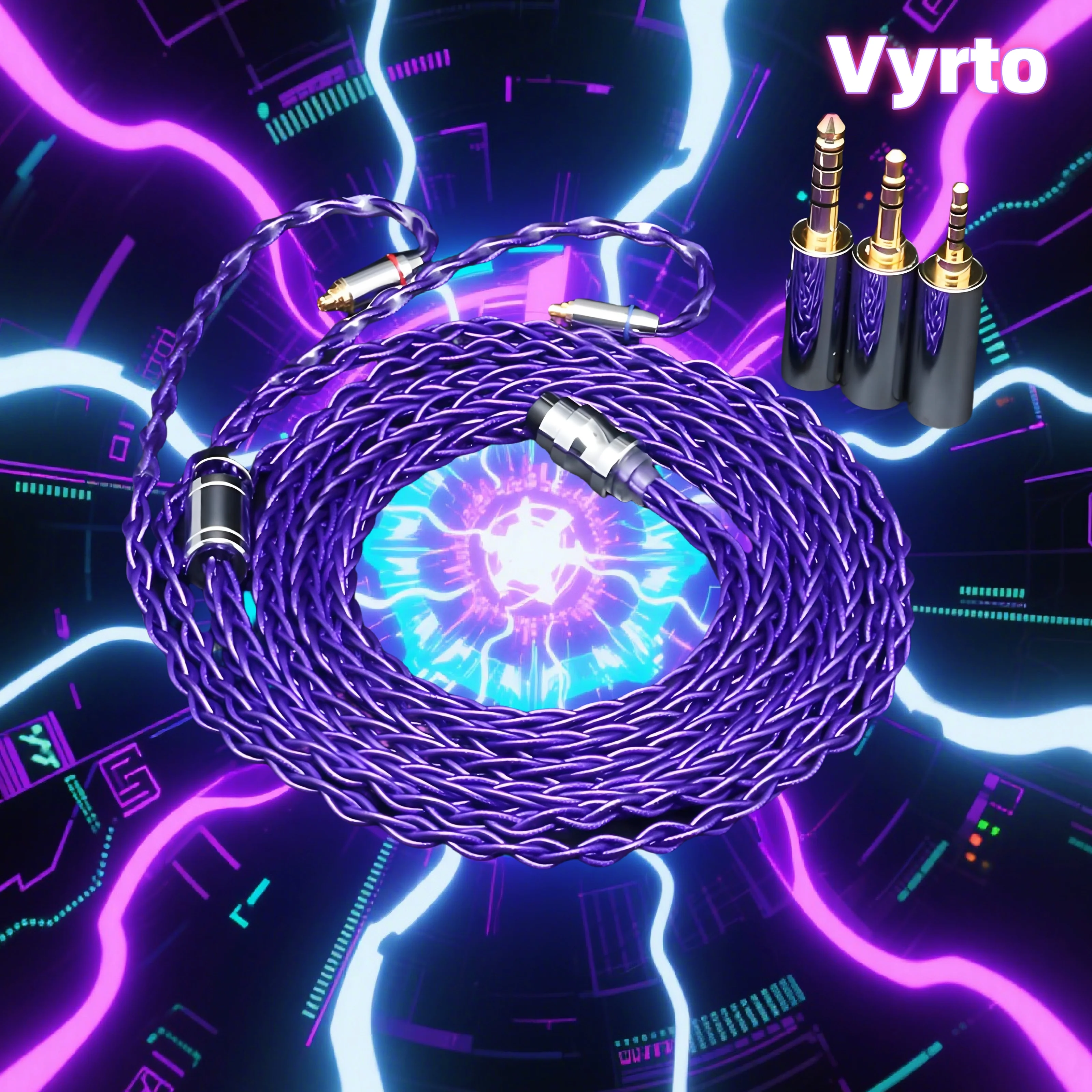 

VYRTO-70 HIFI CABLE 8-STRAND PURPLE SILVER FOIL WIRE COMPATIBLE WITH 2PIN0.78 HEADPHONE UPGRADE CABLE