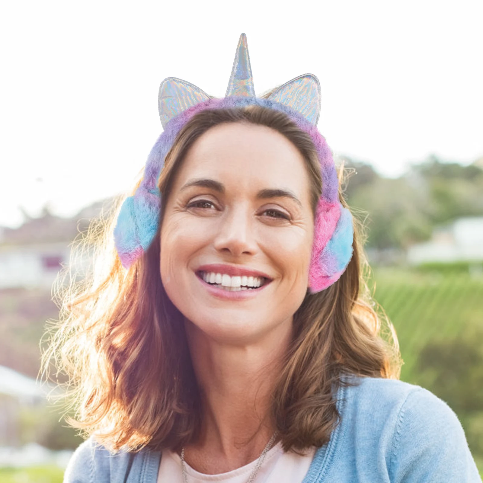 

Sequined Earmuffs Warm Ear Muff Winter Covers Girls Cute Reusable Thermal Protector Unicorns Soft Furry Earmuffs Bright
