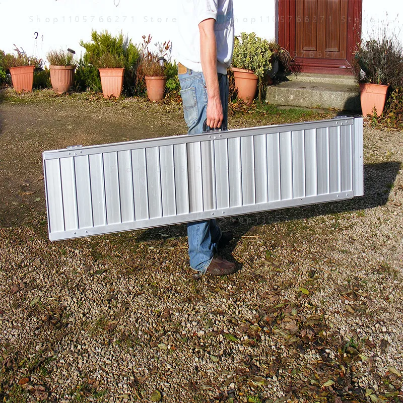 Heavy Duty Loading Ramp Foldable Aluminum Ramps Non-Slip Mobility Handicap Threshold Ramps for wheelchair Scooter Motorcycle