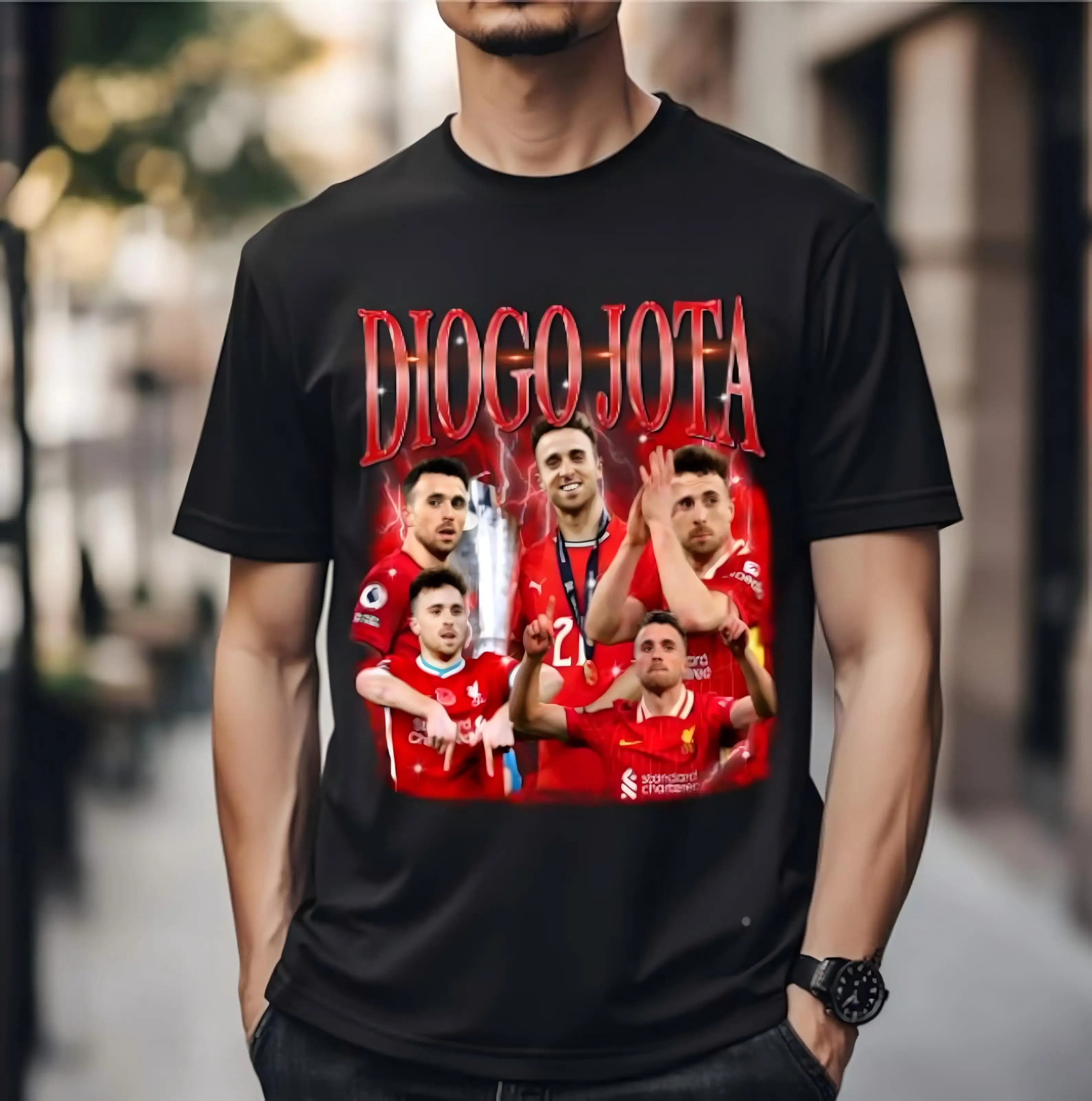 تي شيرت Camisetas Diogo Jota رقم. # 20 هدية لمحبي كرة القدم من الدوري الممتاز، تي شيرت تذكاري عاطفي برتغالي لملابس عشاق كرة القدم
