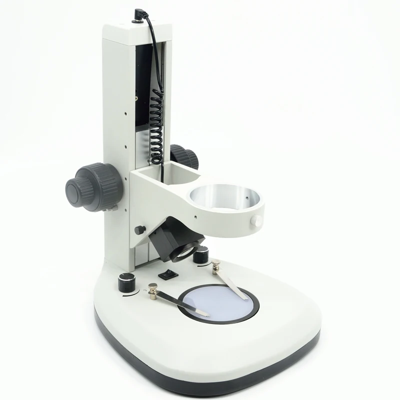 FYSCOPE Microscope Table Rack Stand with Top & Bottom LED Lights  with the Coarse/Fine Focusing Arm 76mm