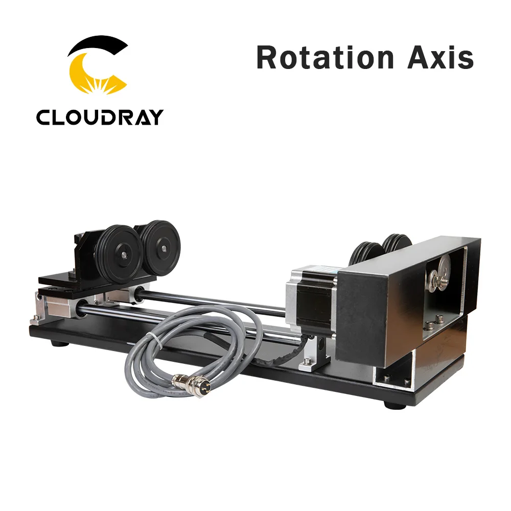 Cloudray Rotary Engraving Attachment with Rollers Stepper Motors for Laser Engraving Cutting Machine Model A