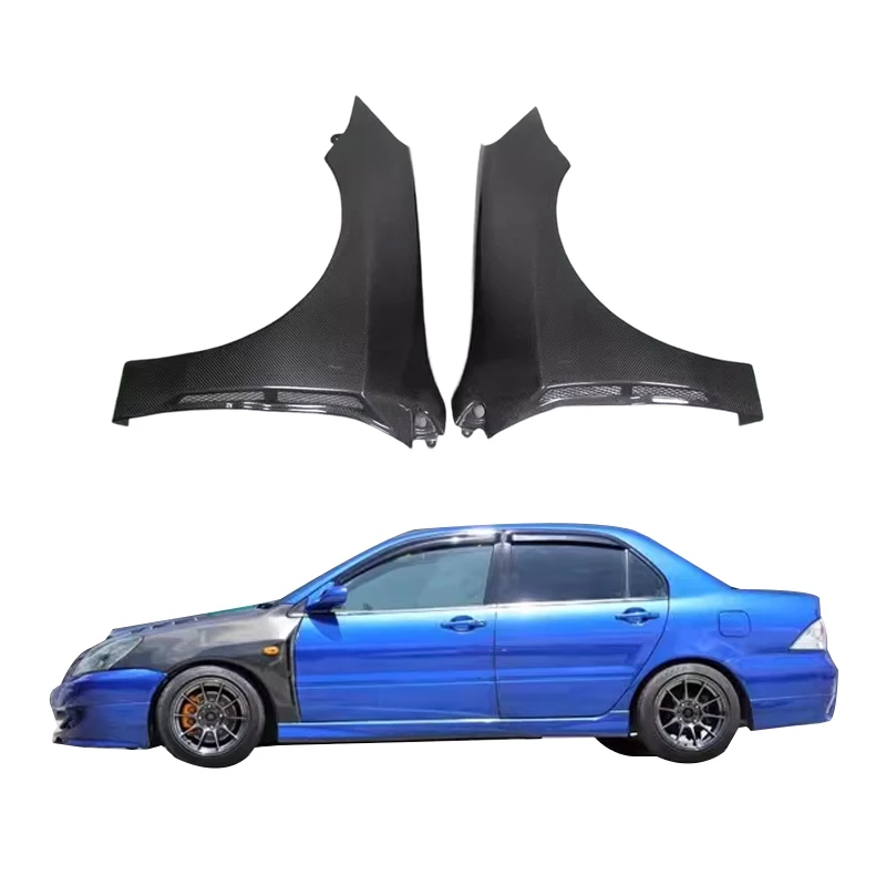 

Customized Black Carbon Fiber Front Vented Bumper for Lancer CS3 2004-2008 Carbon Fenders Body Kit Upgrade