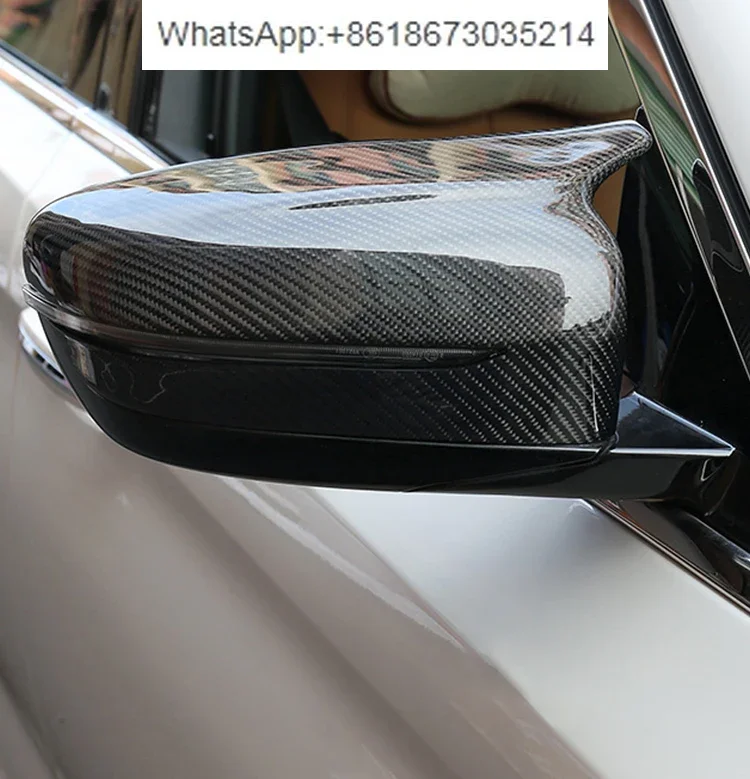 

3 series 5 series rearview mirror shell X1234567 dry carbon fiber horn reflector cover appearance decoration modification