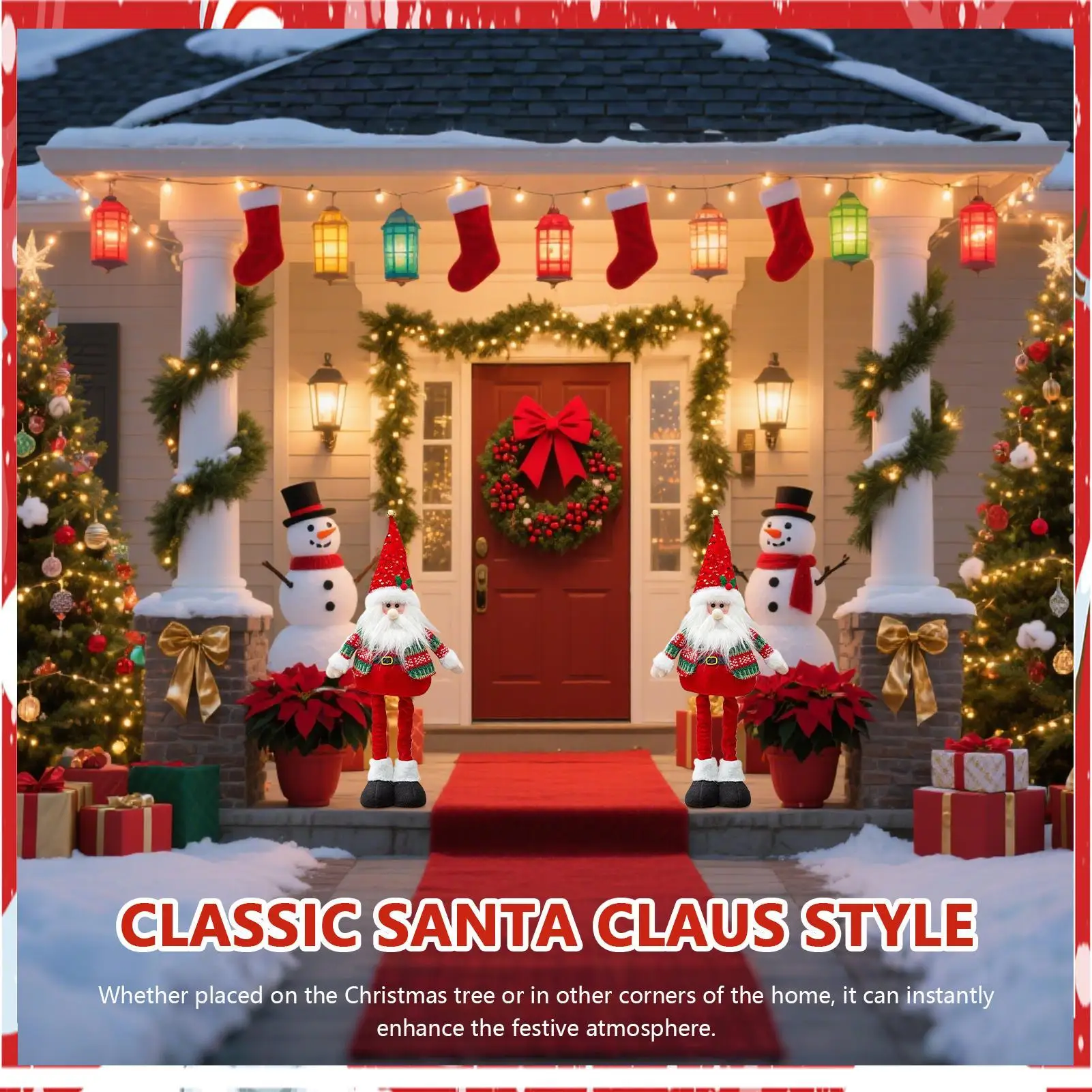

Christmas Gnomes Santa Claus Plush Toys Holiday Figurines Christmas Decorations Home Decor For Indoor Outdoor Table Yard Garden
