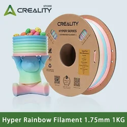 Filamento Creality Hyper PLA Rainbow 1KG ± 0,03mm Precisión Filamento de alta velocidad Color Multicolor 1,75mm Nuevos materiales de impresora 3D