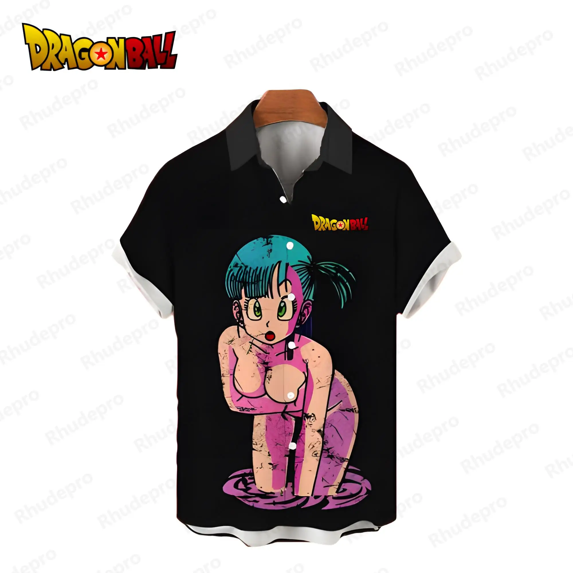 Men\'s Shirts Vegeta Dragon Ball Z Goku Harajuku Man Clothes Japanese Fashion Super Saiya Oversized Blouse Summer Streetwear