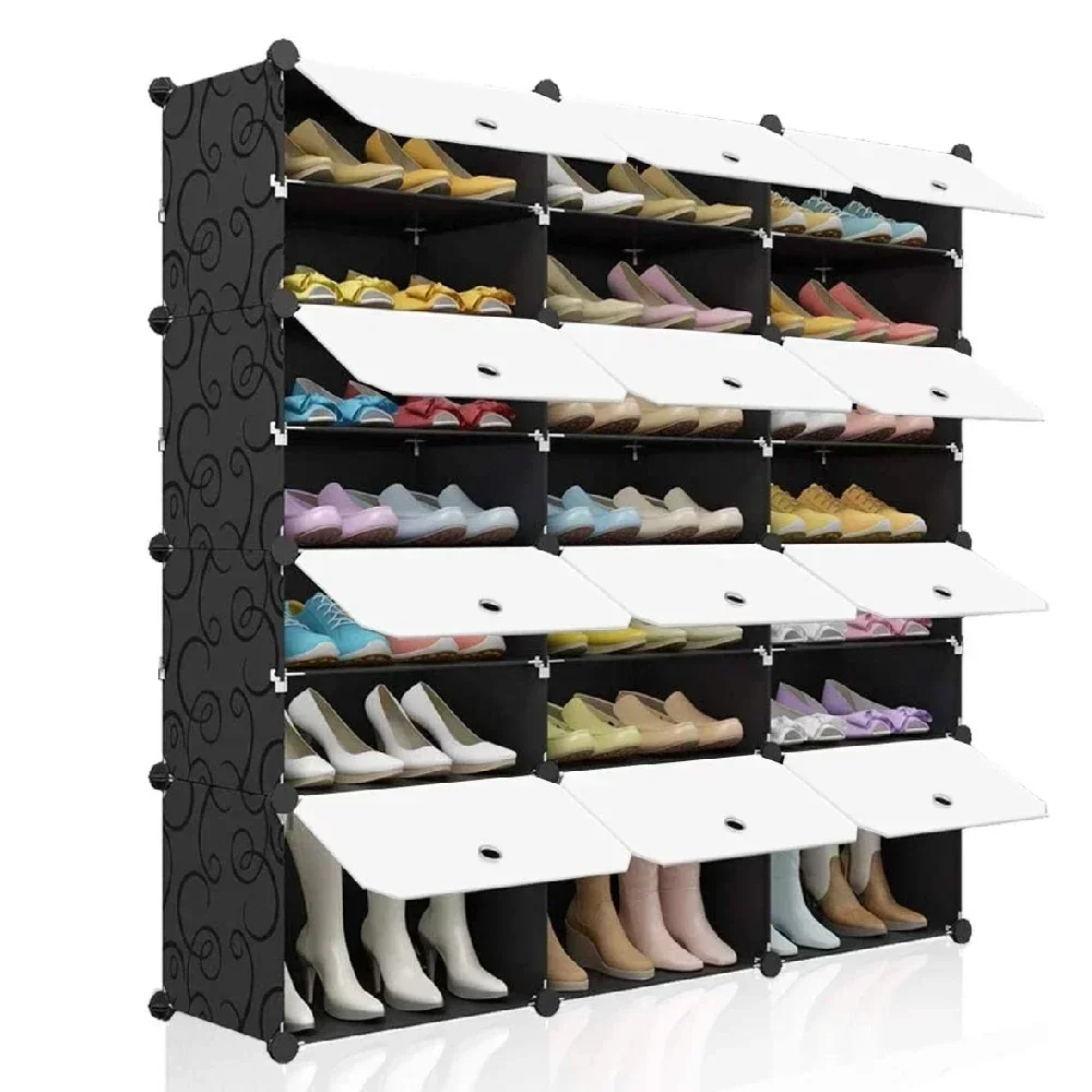 

Portable Shoe Rack Organizer, 48 Pair Tower Shelf Storage Cabinet Stand ,Expandable, for Heels, Boots, Slippers