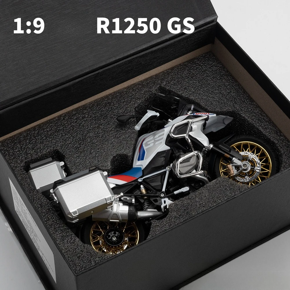 1:9 R1250 GS Water Bird Alloy Diecast Scale motorcycles Model Off Road Autocycle Collection Decoration Gift