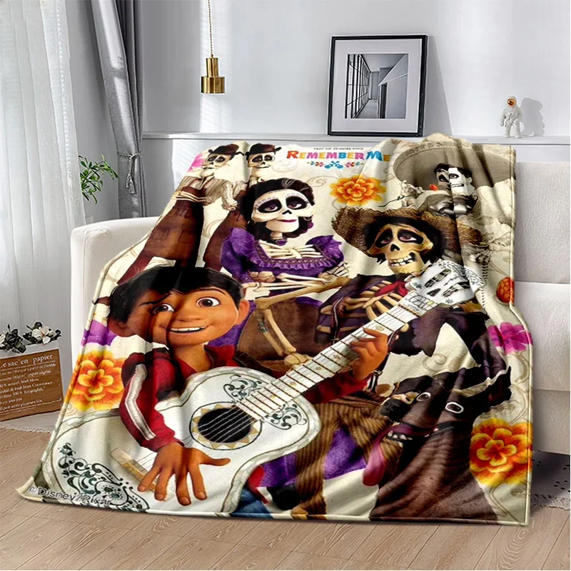 3D Cartoon Coco Day of The Dead Disney Soft Flannel Blankets,Throw Blanket Comfortable Blanket for Beds Sofa Home Bedroom Kids