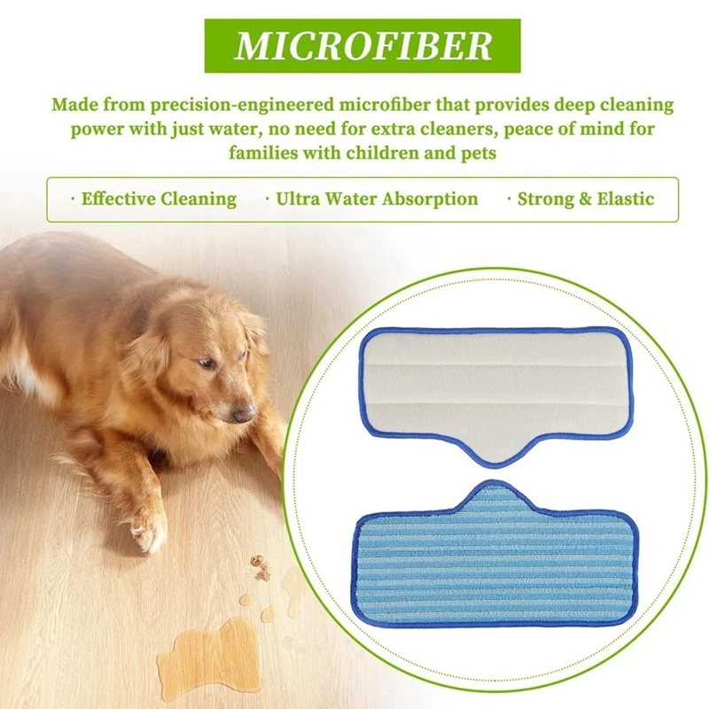 ABBK-Reusable Microfiber Steam Mop Pad Fit For Dupray Neat Steam Cleaner Steam Mop Cleaning Pads