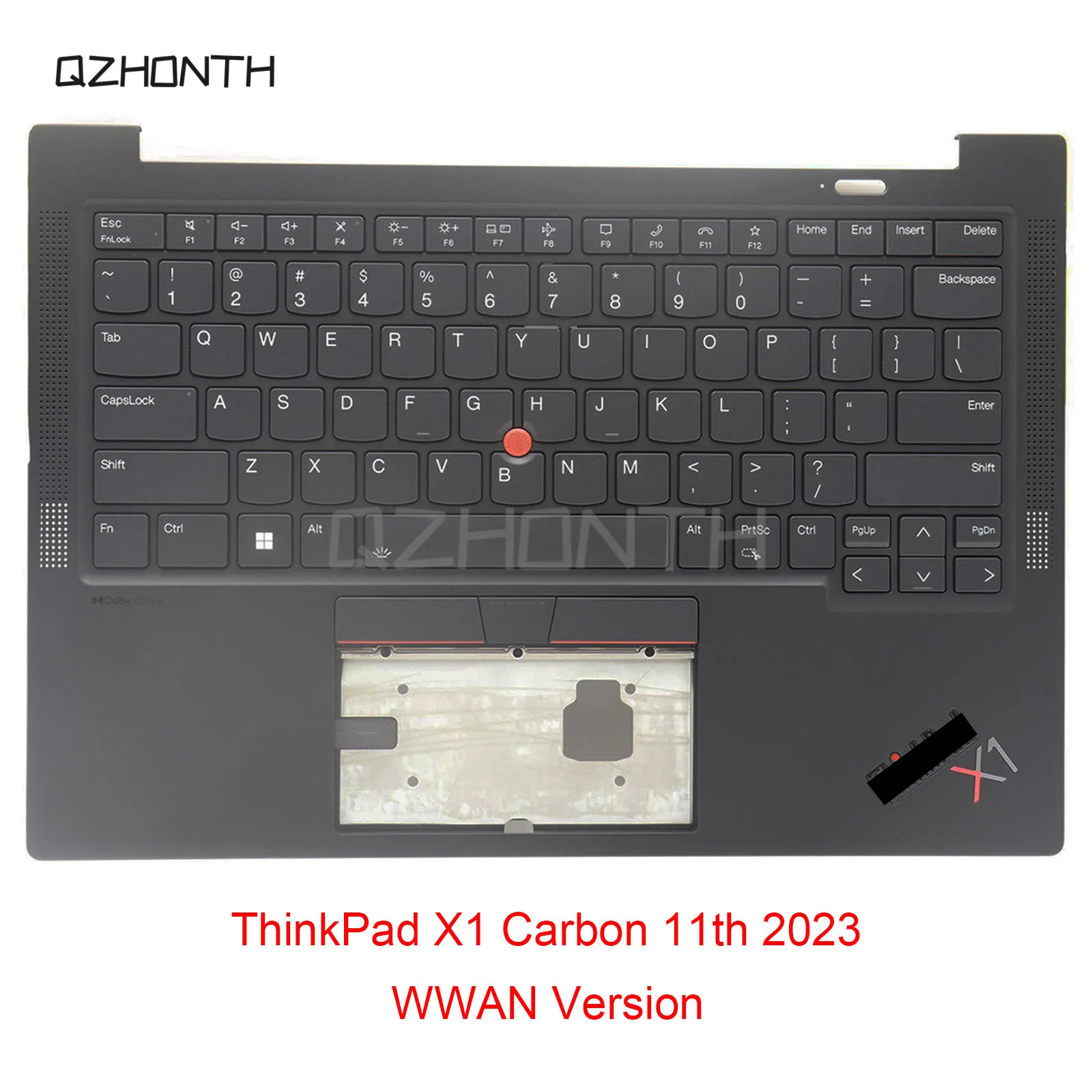 New For Lenovo ThinkPad X1 Carbon 11th 2023 Gen11 Palmrest w/ US Backlit Keyboard (WWAN Version) 5M11H62767 14