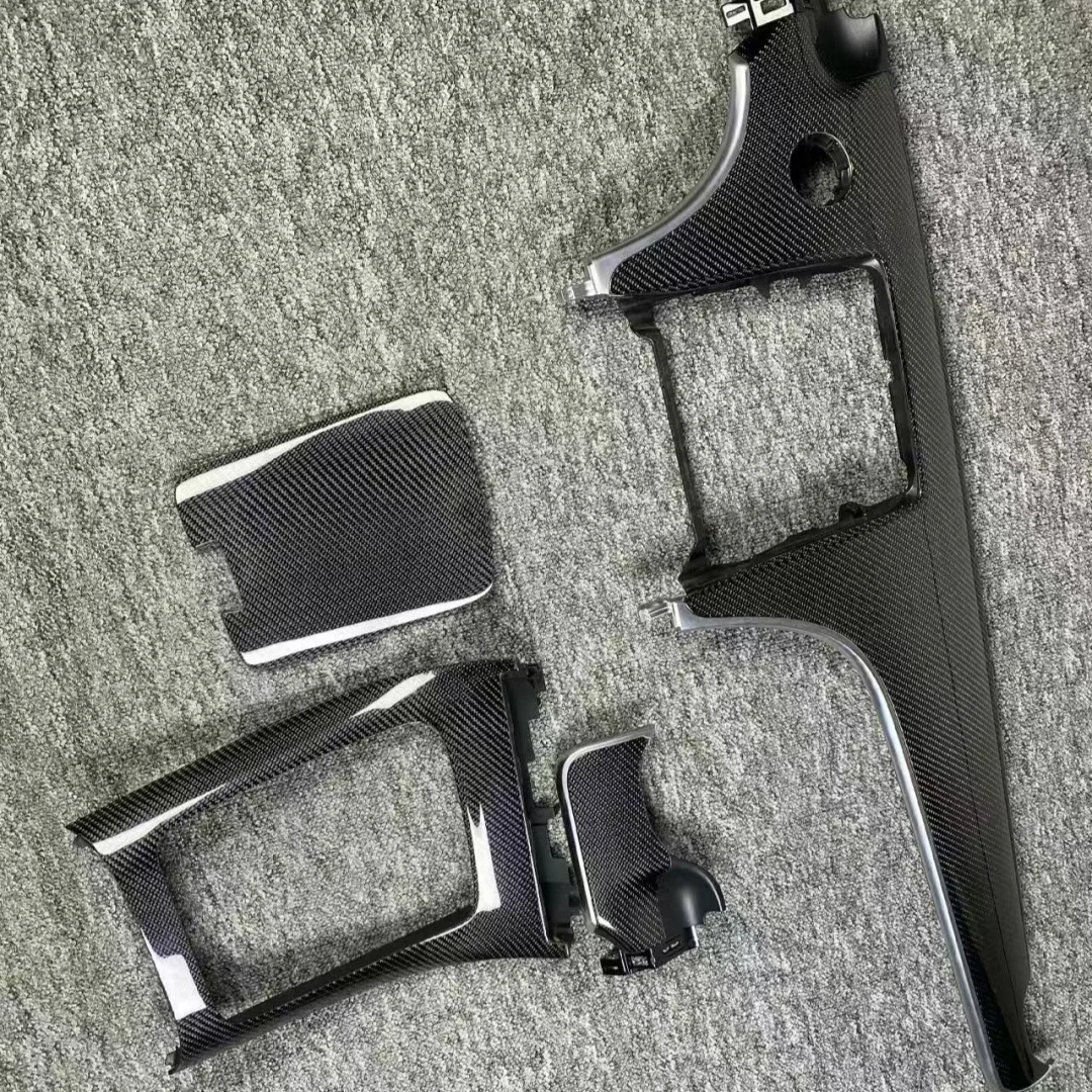 For Mercedes Benz C Class W206 GLCW254 Real Carbon Fiber Car Interior Dashboard Panel Center Console Gear Shift Trim Replacement