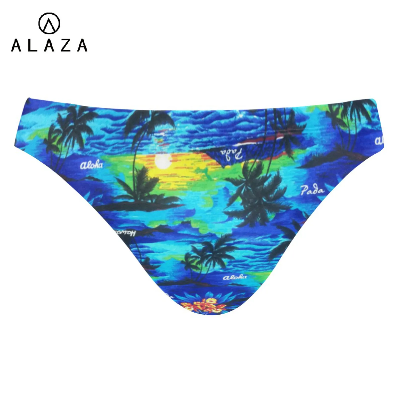 Discount Men\'s Underwear Swim Trunks New Men Swimsuit Sexy Men Swimming Shorts Men Briefs Beach Sports Palm-Tree Swimming Shorts