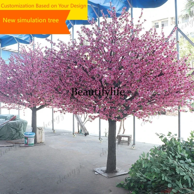 New Peach blossom tree Spring Festival indoor, Party Backdrop Decor a48