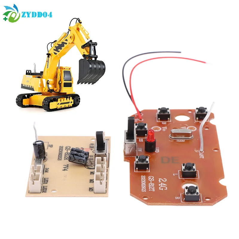●1 Set For RC Car Remote Control Toys Parts 6CH 2.4G Remote Control High Quality 27MHz Circuit PCB Transmitter Receiver Board