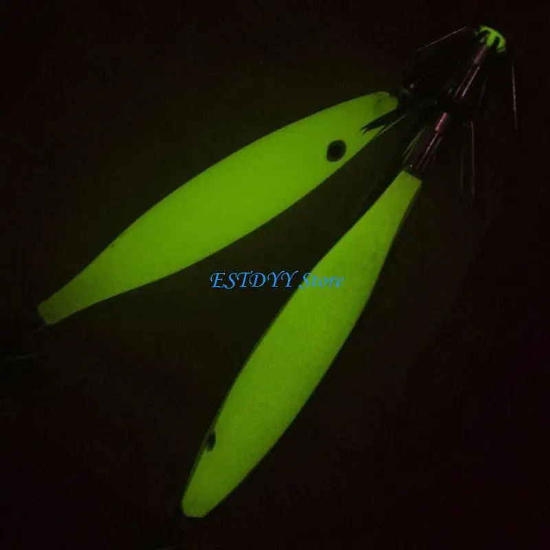 

G6DE Shrimp Lures Squid Jig Glow Jig Hook for Saltwater Fishing Artificial Baits
