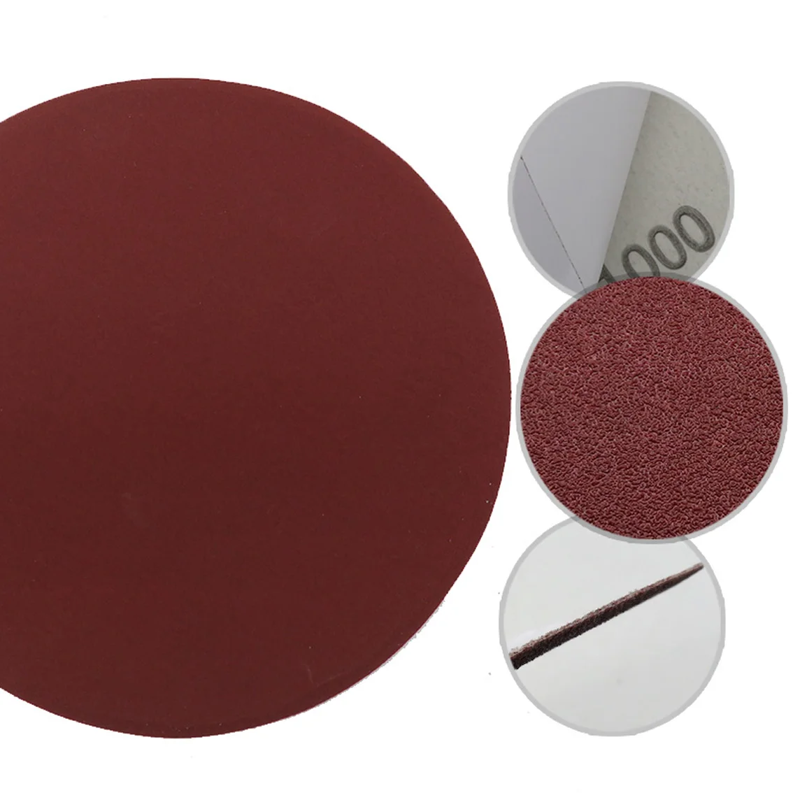 2-30PCS Gum Backing Red Color Sandpaper - 5Inch 125MM Sanding Discs Hook loop PSA/Adhesive 60-2000 Grits for Polishing Grinding