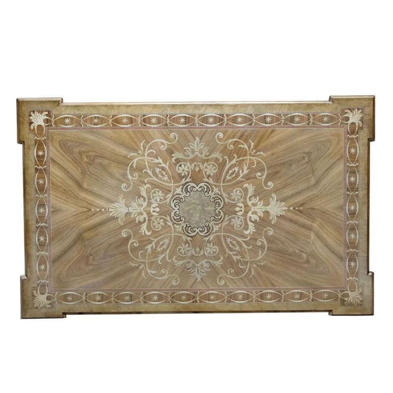 parquet villa European coffee table living room large apartment solid wood carving flower furniture light luxury tea table