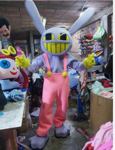 

Новинка 2026 года, Лидер продаж, костюм талисмана из пенопласта с милым кроликом и кроликом, плюшевое рождественское нарядное платье, костюм талисмана на Хэллоуин
